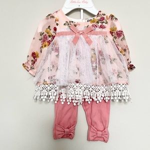 EUC Like new. Little Lass Baby pant set